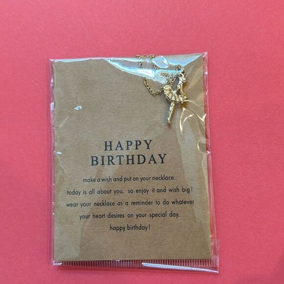 Ballerina Happy Birthday Necklace - Picture 1 of 2